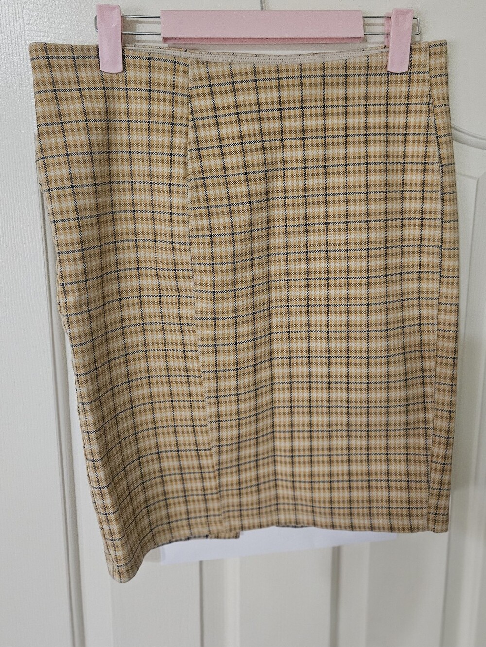 Liverpool Plaid Pencil Skirt - Yellow and Blue